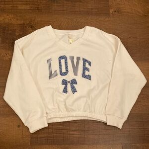 Aeropostale ‘LOVE’ Graphic Sweatshirt Cloud Soft Technology Women’s S NEW w/ Tag